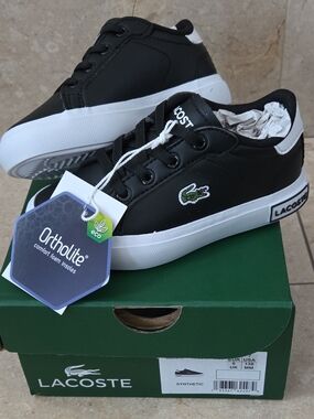 Lacoste Toddler7 POWERCOURT 0721 1 SUI Sneakers Black/White Synthetic Ortholite